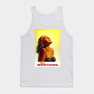 Vintage Travel Poster England Sunny Worthing Tank Top